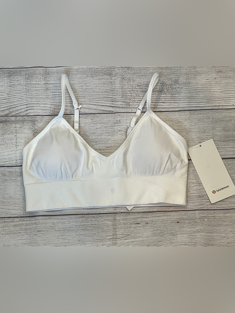 NWT Lululemon Ebb To Street Bra A/B Cup White *Call Out* | Size 12